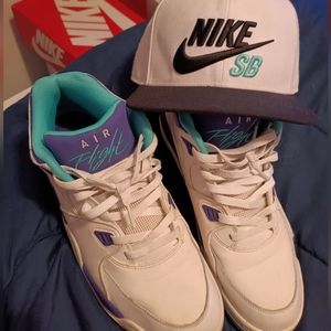 Nike Air Flight ‘89 Emerald Grape Sz 11.5 Men’s Shoes 306252-113
